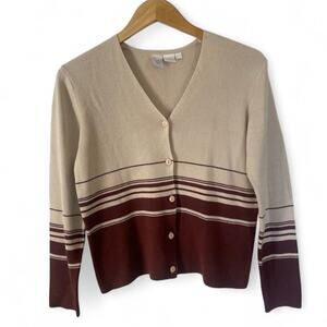 80s Vintage Clifford and Wills 100% Cotton Button Down Cardigan Size Small